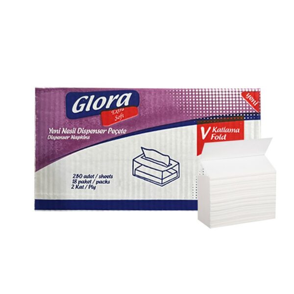 Glora V Kat Dispenser Peçete 250'li