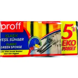 Proff 5'li Klasik Bulaşık Süngeri