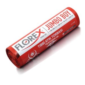 Florex Tıbbi Atık Baskılı Jumbo Boy Çöp Torbası