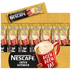 Nescafe 3'ü 1 Arada Sütlü Köpüklü 17,5 gr 72'li Paket