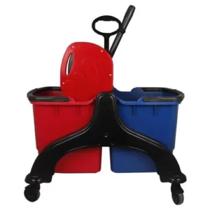 Ceymop Çift Kovalı Plastik Temizlik Arabası - Plastik Presli