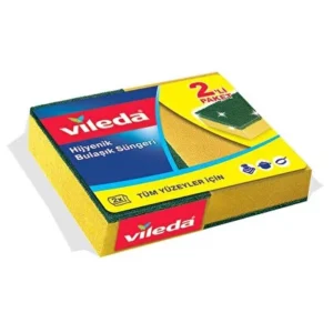 Vileda 2 Li Yeşil Klasik Düz Sünger